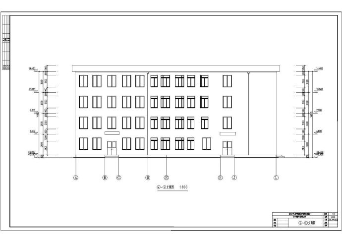 某中学教学楼方案设计图纸（课程设计）_图1