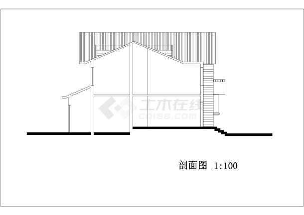 某新农村二层带地下室别墅建筑设计方案-图一