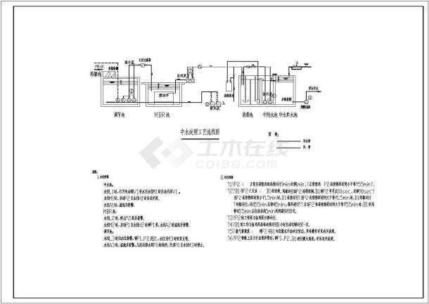 某酒店4t/hMBR工艺污水处理及回用施工图-图二