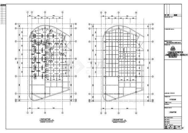 某三层框架结构办公楼书库局部加固结构施工图-图二
