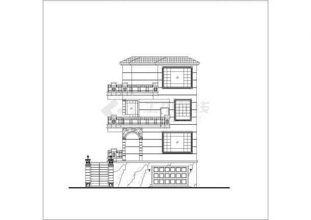 某地四层坡屋顶新农村住宅方案设计图-图二