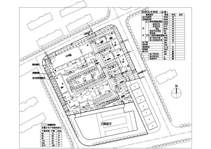 某住宅小区建筑设计总规划平面方案_图1