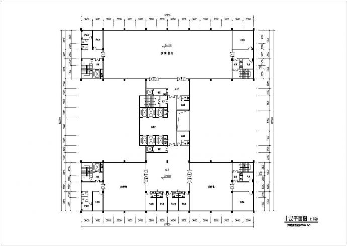 某市中心医院建筑设计总平面规划方案图_图1