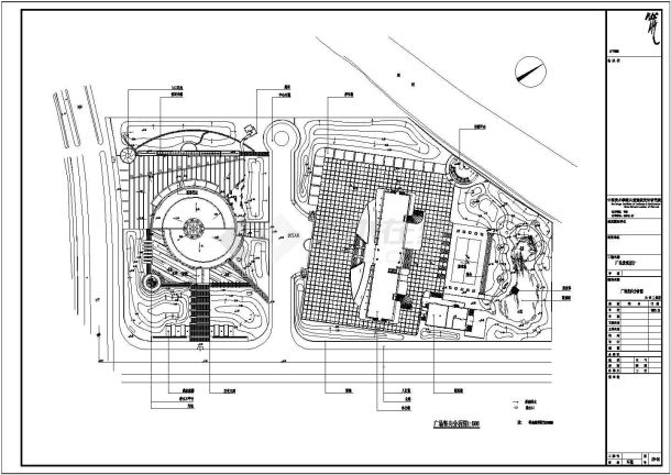 浙江省萧山城市广场全套景观平面总规划图-图二