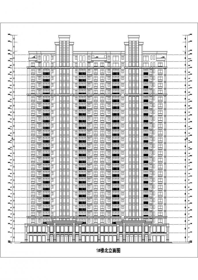 某地二十七层纯住宅楼建筑设计方案图_图1