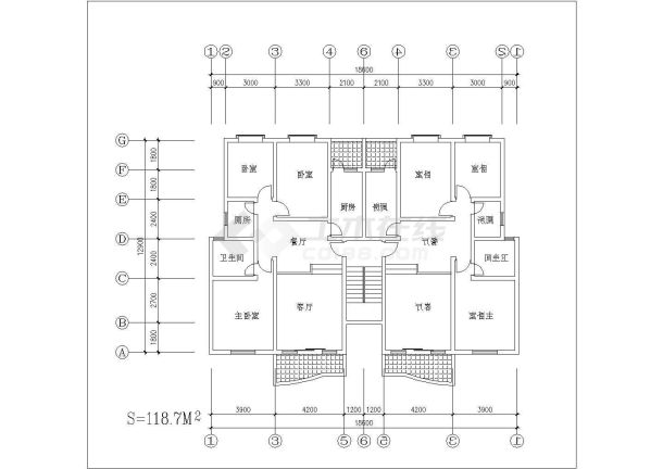 各种类型比较常规的户型平面布置图-图二