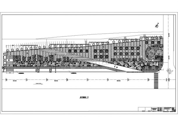 湘乡市滨河南路西线滨河公园景观施工设计图-图一