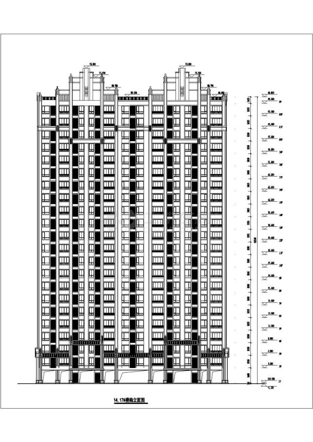 某小区两栋22层住宅楼建筑设计方案-图一