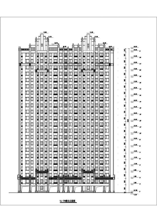 某小区两栋22层住宅楼建筑设计方案-图二
