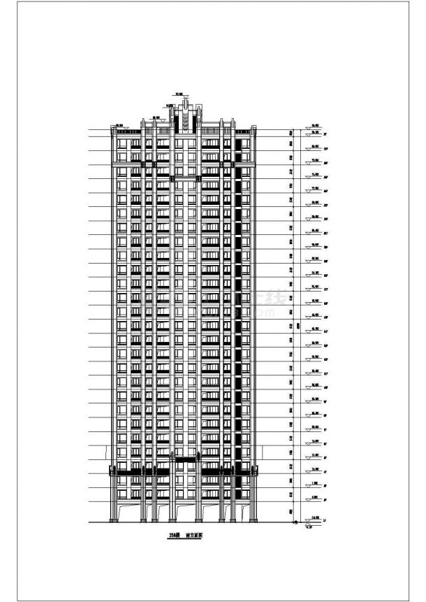 某地27层高层住宅楼建筑方案设计图-图一