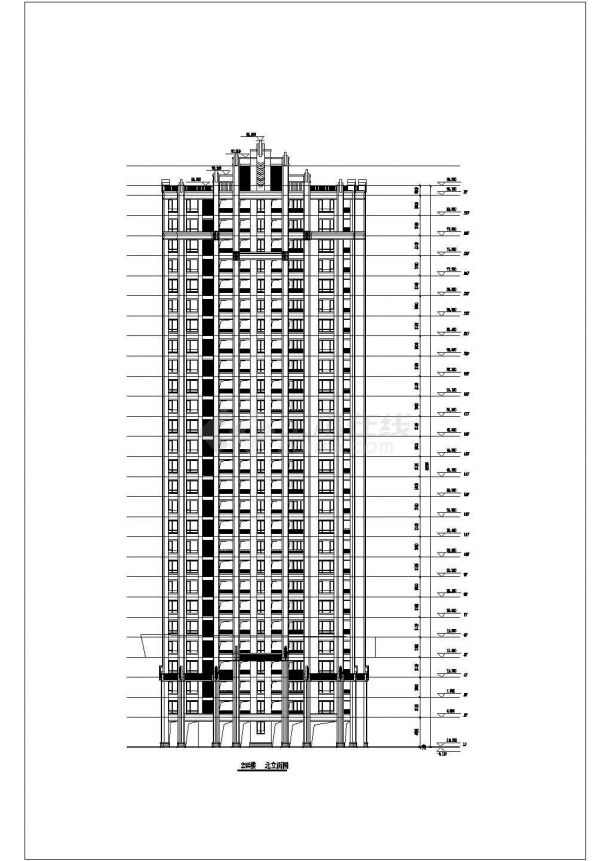 某地27层高层住宅楼建筑方案设计图-图二