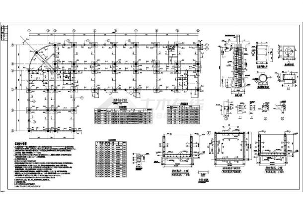 某地6层框架结构宿舍楼全套结构施工图-图二