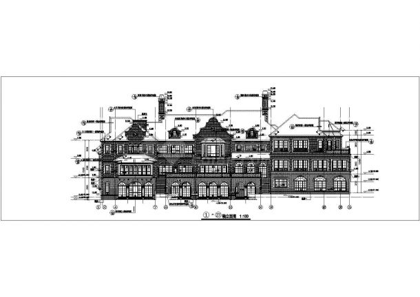 某小区二层欧式别墅办公楼建筑设计方案-图一