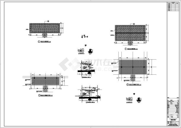 居住区单坡和双坡钢结构非机动车棚设计方案-图一