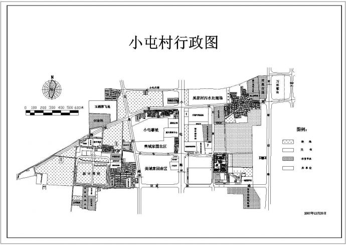 北京小屯村建筑设计总平面规划方案_图1