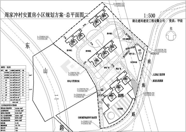 周家冲村安置房小区建筑设计总平面规划方案-图二