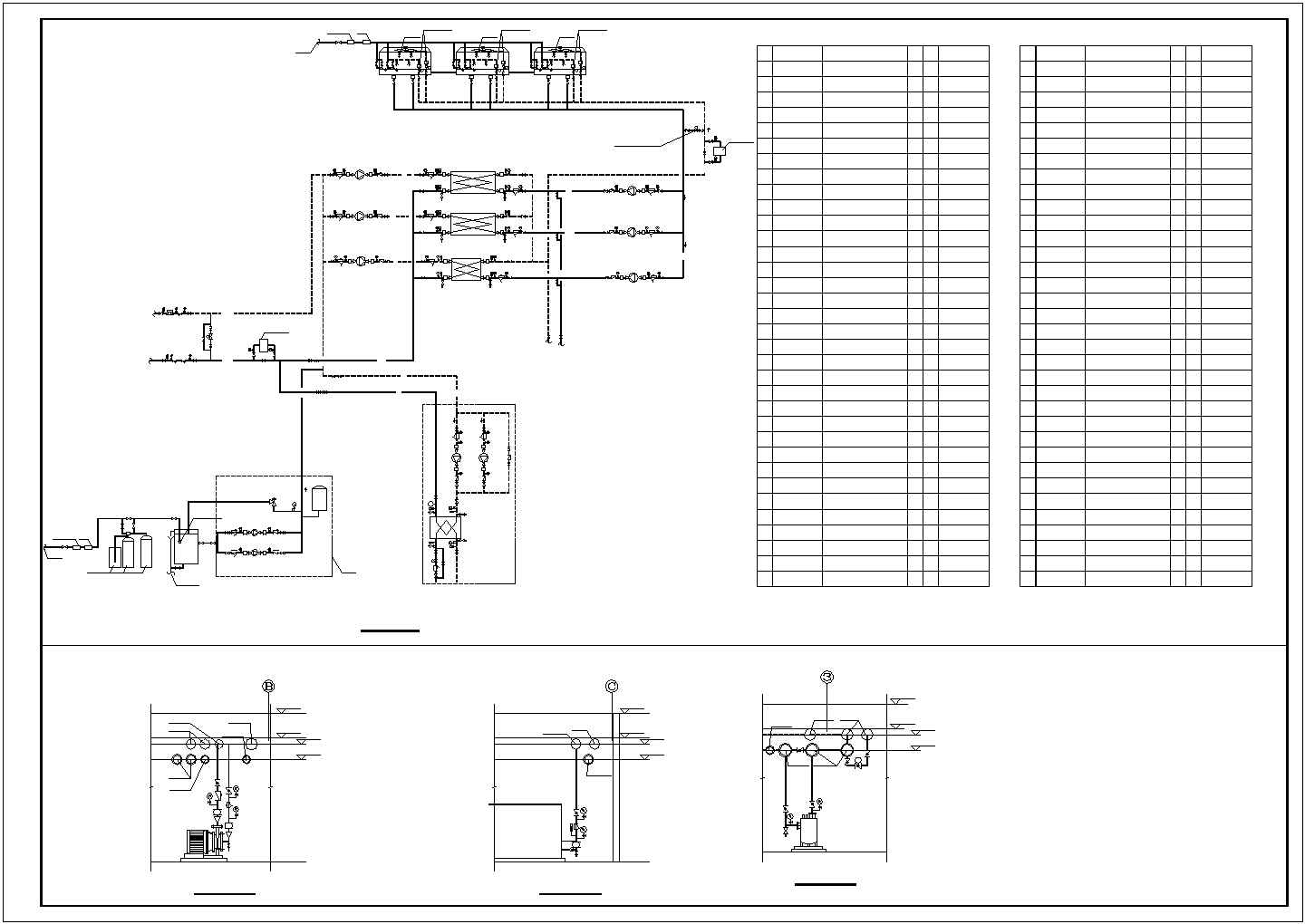 暖通空调冷水机组机房的全套施工图