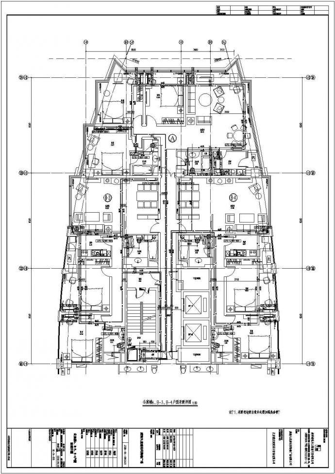 威海某二十七层商业综合暖通施工图公寓楼暖详图部分（一）_图1