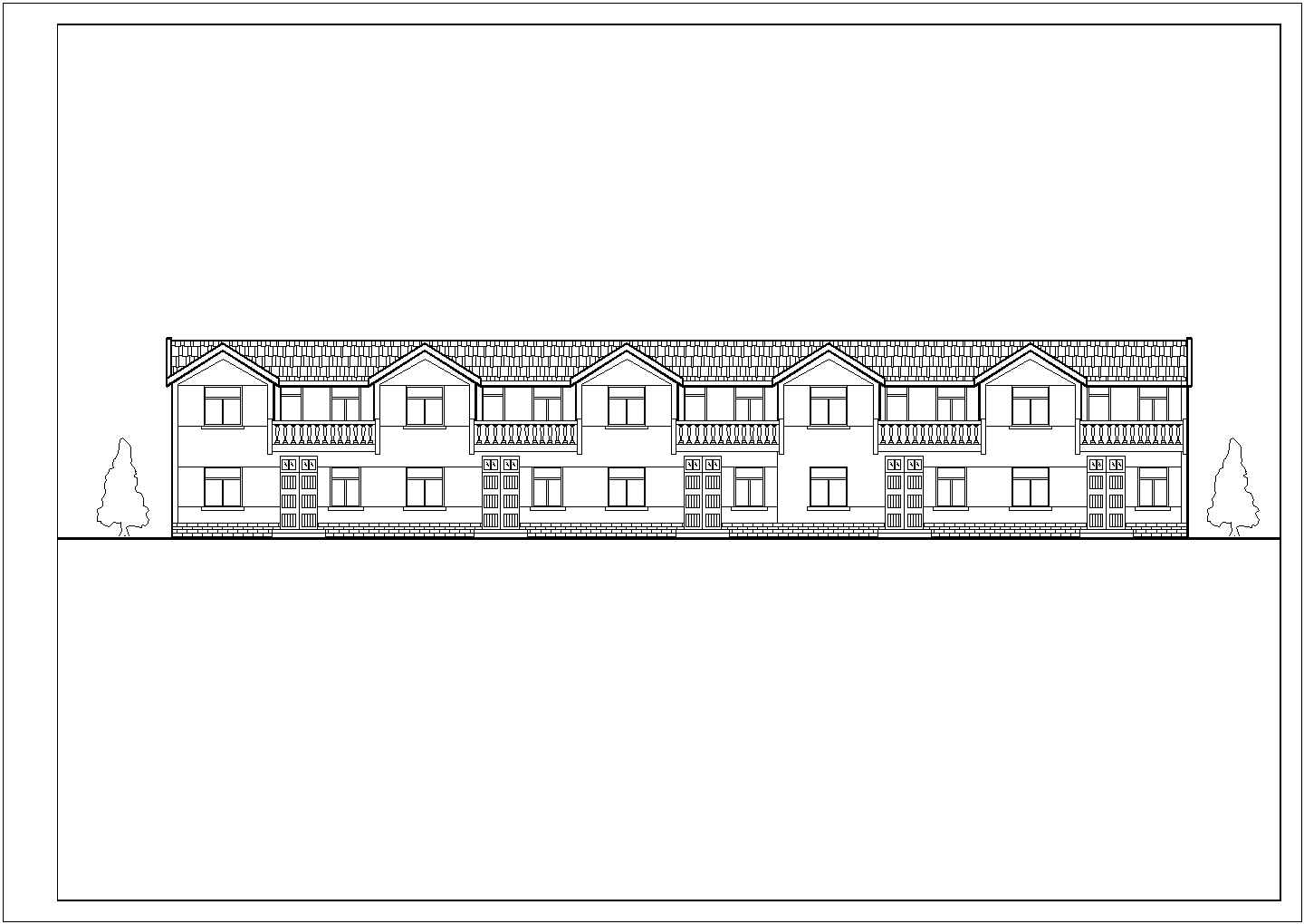 某地新农村二层住宅建筑方案设计图纸