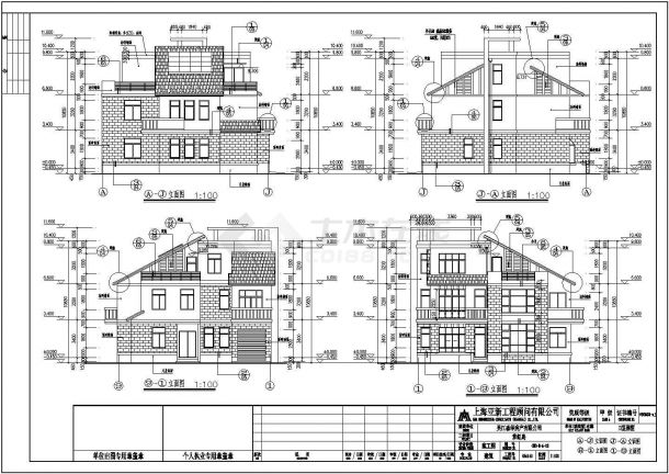 某住宅小区二套别墅建筑设计施工图纸-图二