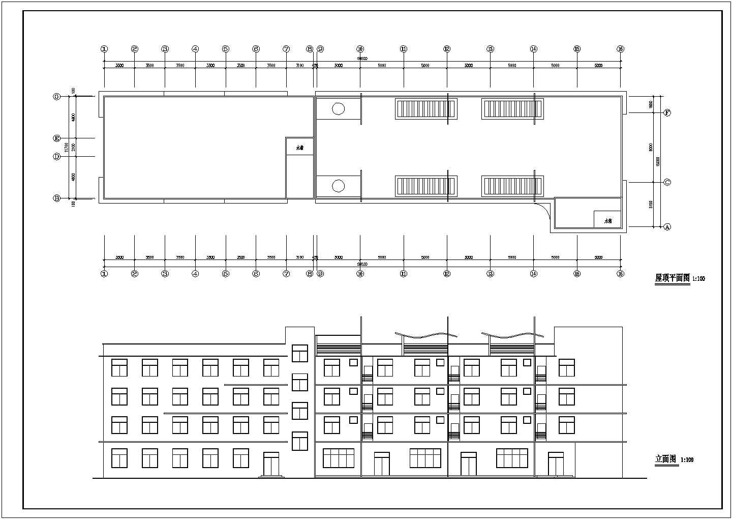 某地区四层宿舍楼建筑方案设计图纸