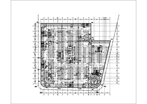 广东某8层大型商业中心建筑设计平面方案-图二