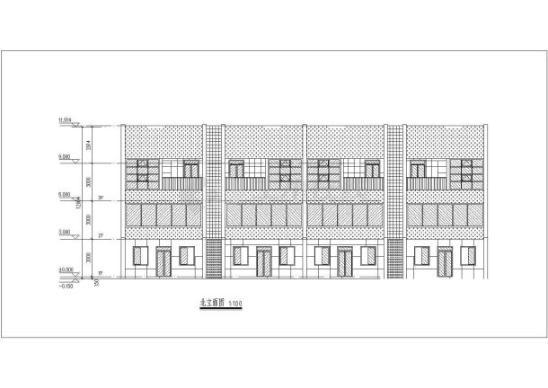 某地区三层平屋顶接待中心建筑设计方案-图二