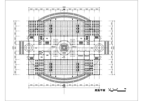 某地区10层图书馆建筑设计方案图-图二