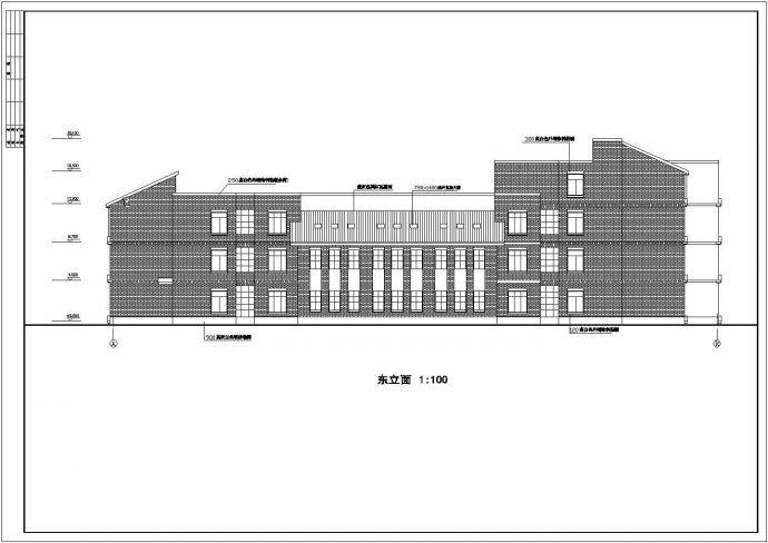 某地学院四层图书馆建筑方案设计图纸_图1