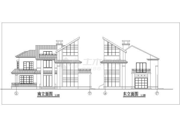 某农村二层小型别墅建筑方案设计图-图一