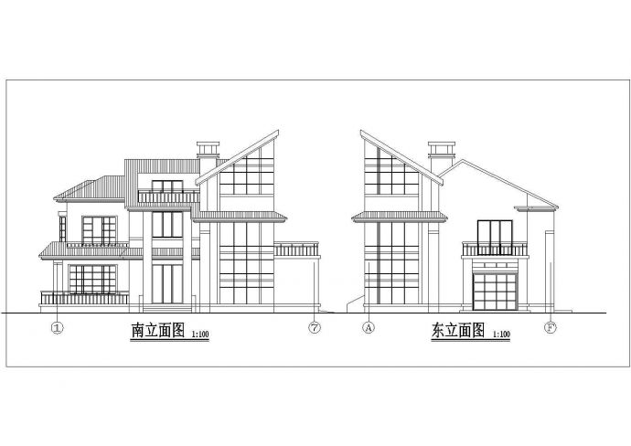 某农村二层小型别墅建筑方案设计图_图1