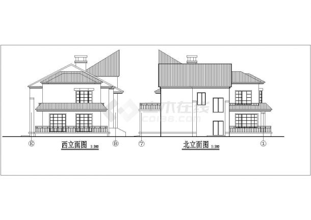某农村二层小型别墅建筑方案设计图-图二