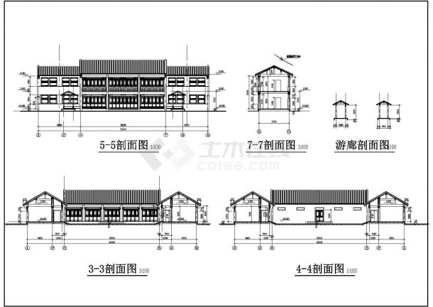 郑州某砖混结构四合院建筑设计施工图-图二