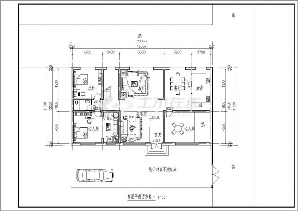 某地农村自建别墅建筑方案设计图纸-图二