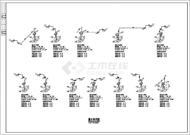 某大型地下车库给排水、消防设计施工图纸-图二