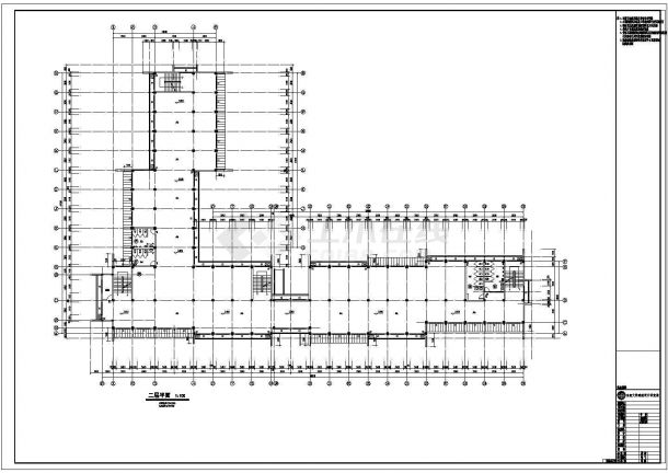 某地四层框架结构大院建筑设计施工图纸-图二