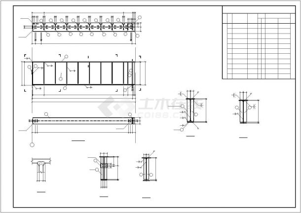 某地72米x22米单层门式钢架厂房钢结构施工图-图二