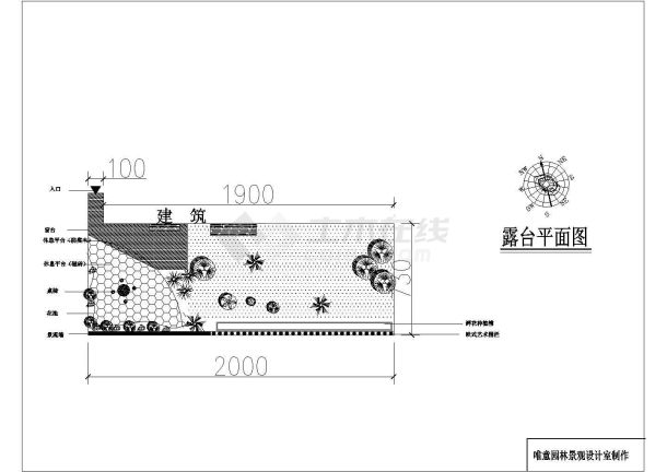 某建筑露台屋顶花园景观设计方案图-图一