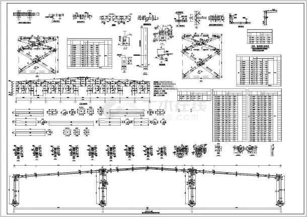 济南160米x72米单层独立基础门式刚架厂房钢结构施工图-图二