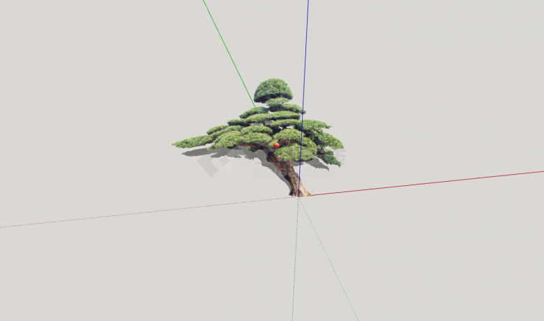 枝繁叶茂灯笼造型树su模型-图二