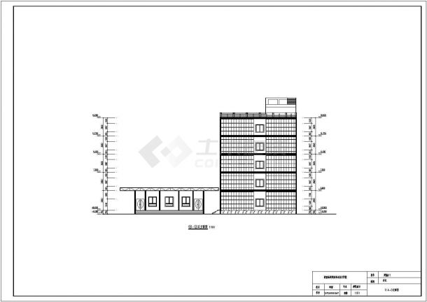 湖南某大学五层综合办公楼建筑设计施工图-图二