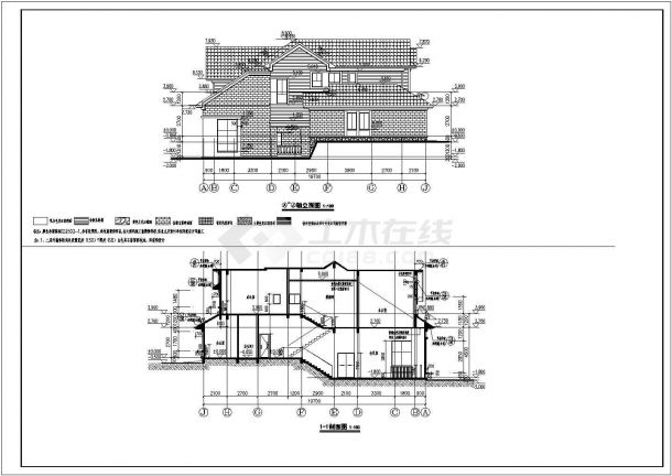 安徽某小区4#二层别墅会所建筑设计施工图-图二