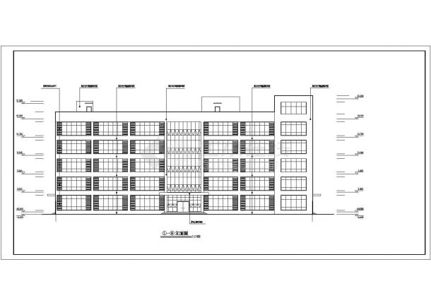 南方某地区五层办公楼建筑设计施工图-图一