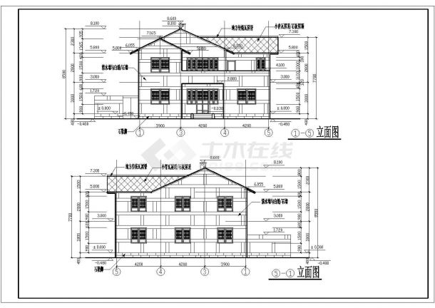 新农村某地二层住宅楼建筑设计方案-图二