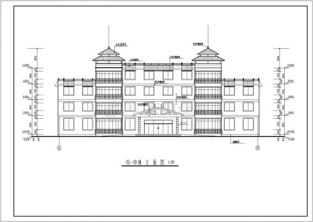 某地四层层养老院全套建筑设计施工图纸-图二