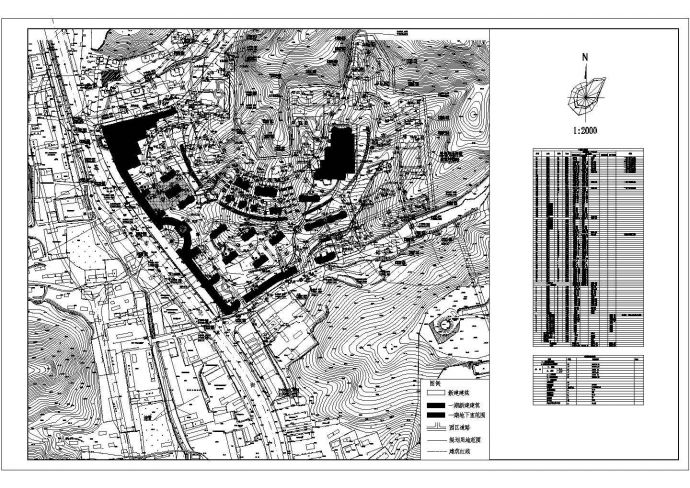 北方某山地住宅小区建筑设计总规划方案图_图1