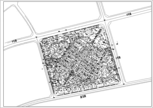 北方某住宅小区建筑设计总平面规划方案图-图一