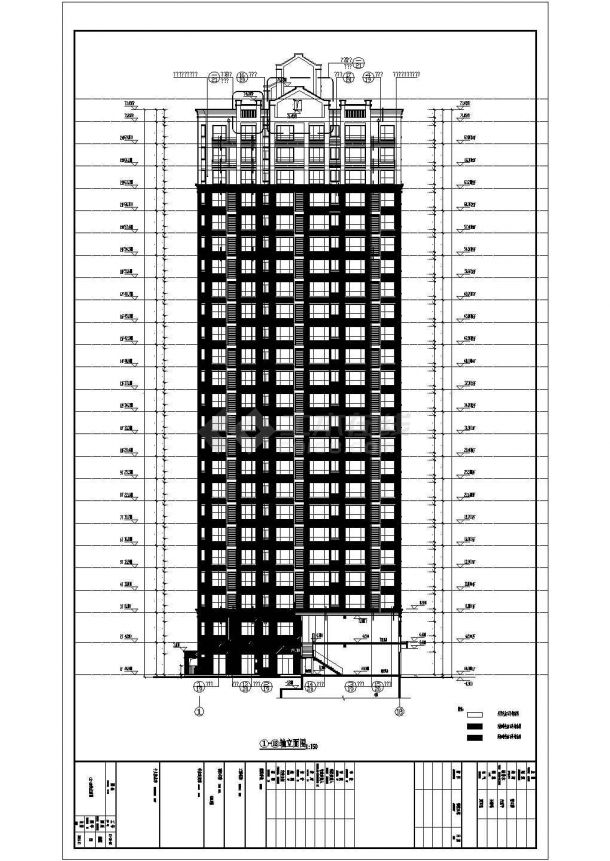 某地二十四层（带地下室）剪力墙结构住宅结构施工图-图二
