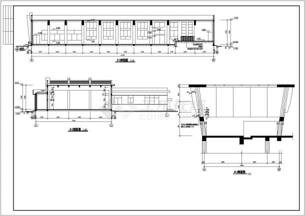 某地单层框架结构小学食堂建筑方案图-图二