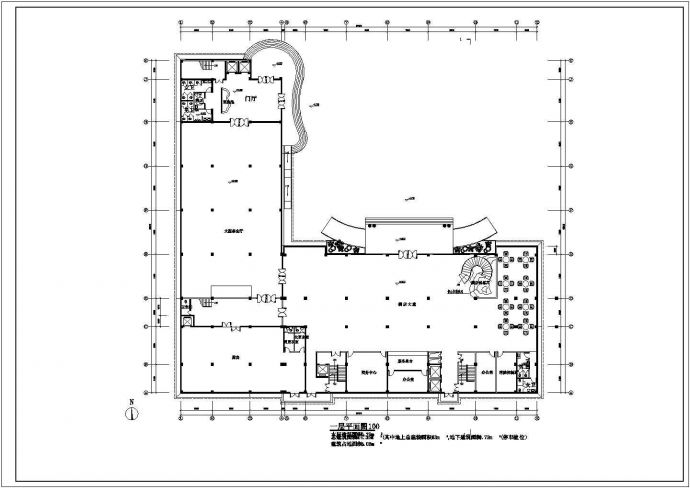 某地区17层酒店建筑设计平面方案图_图1